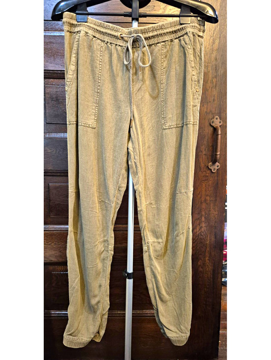 Sanctuary Pants - Sanctuary Women’s olive green Linen Rayon Jogger Pants
